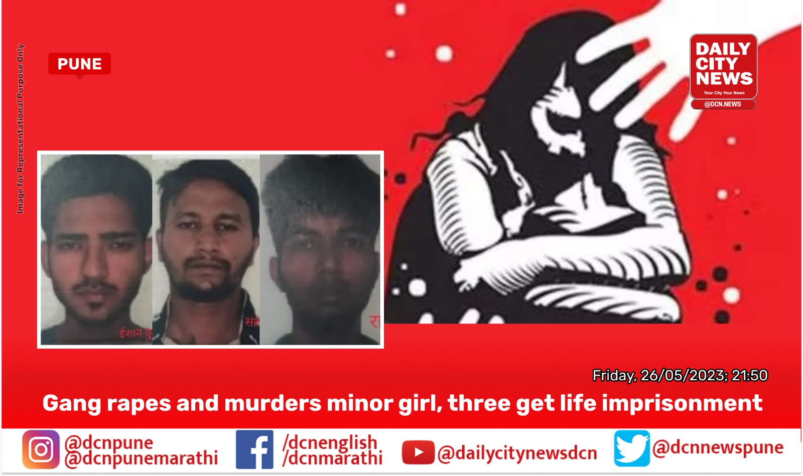 Gang rapes and murders minor girl, three get life imprisonment