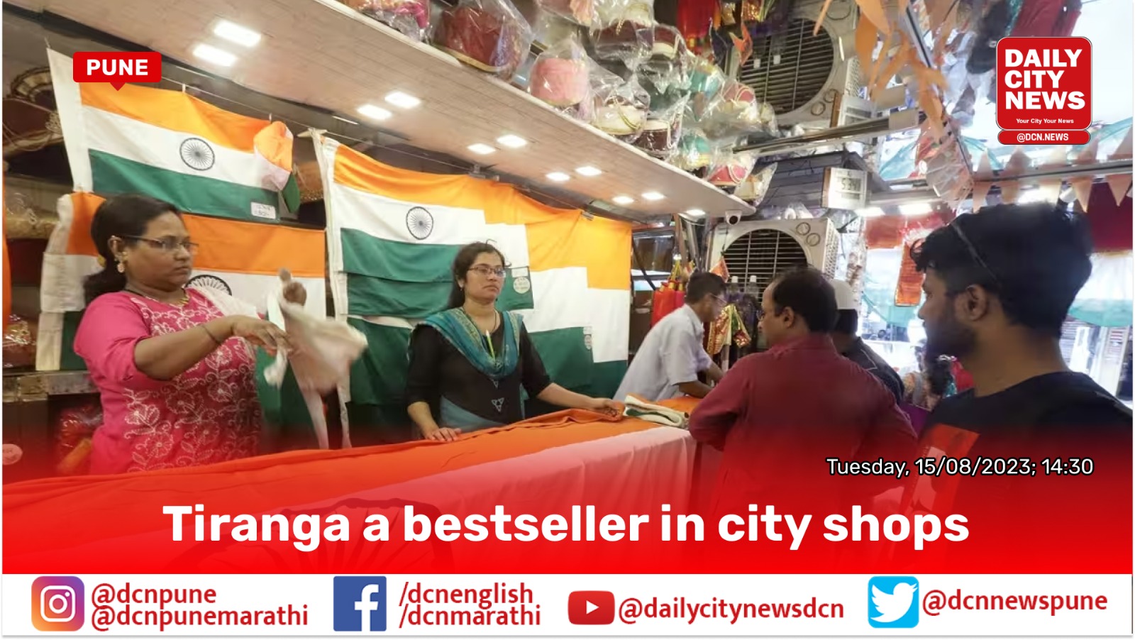 Tricolour a bestseller in city shops