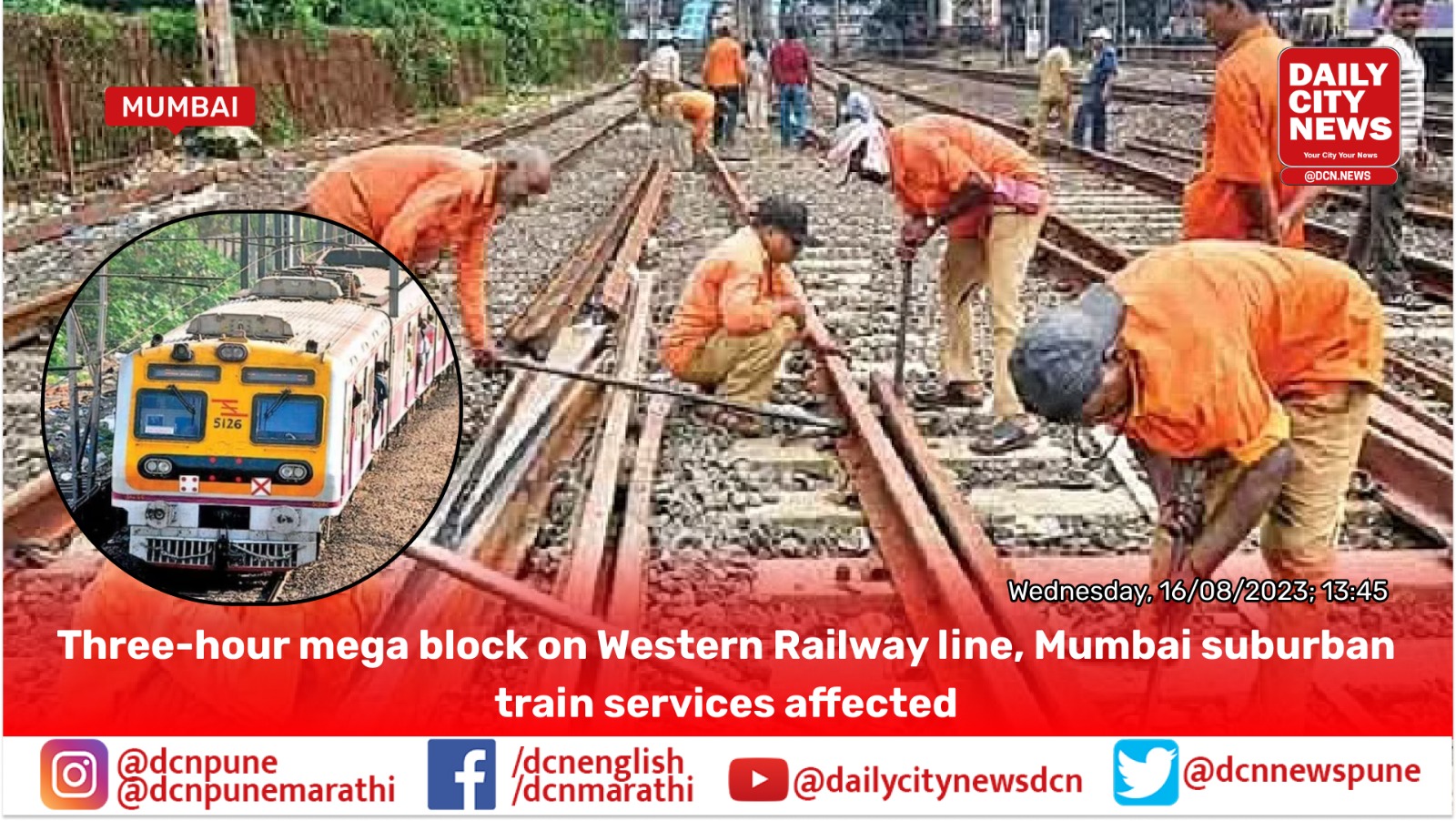 Three-hour mega block on Western Railway line, Mumbai suburban train services affected